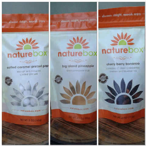 Nature Box Big Island Pineapple, Salted Caramel Pretzel Pops and Cherry Berry Bonanza