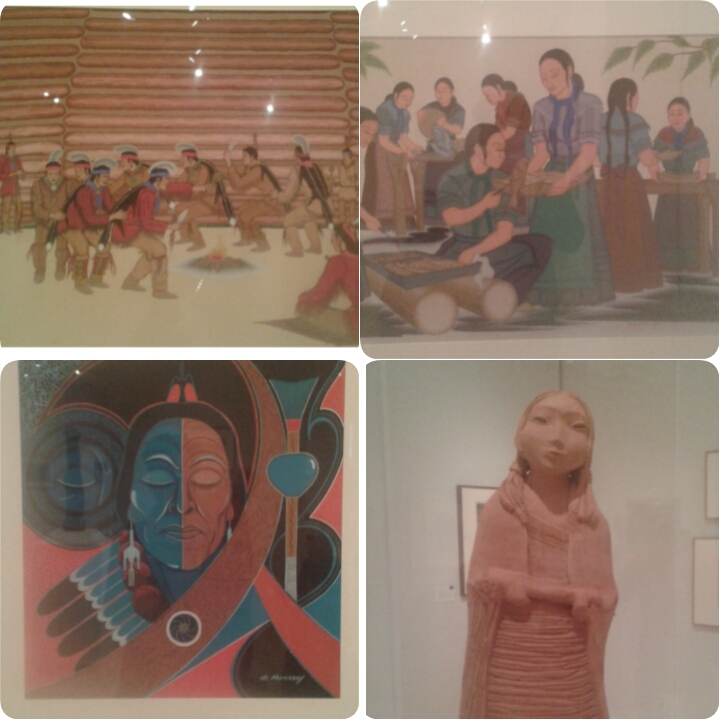 Native American artwork,  most of which was by Muscogee Creek Nation artists