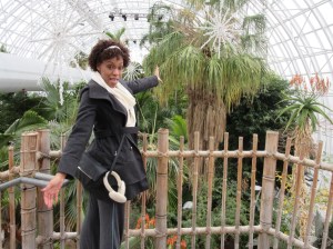 Hanging out inside the Myriad Gardens Tropical Observatory